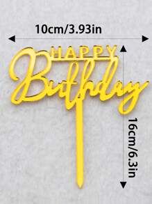 8 piezas Decoración de pastel letra y mariposa - Multicolor - Ver 4