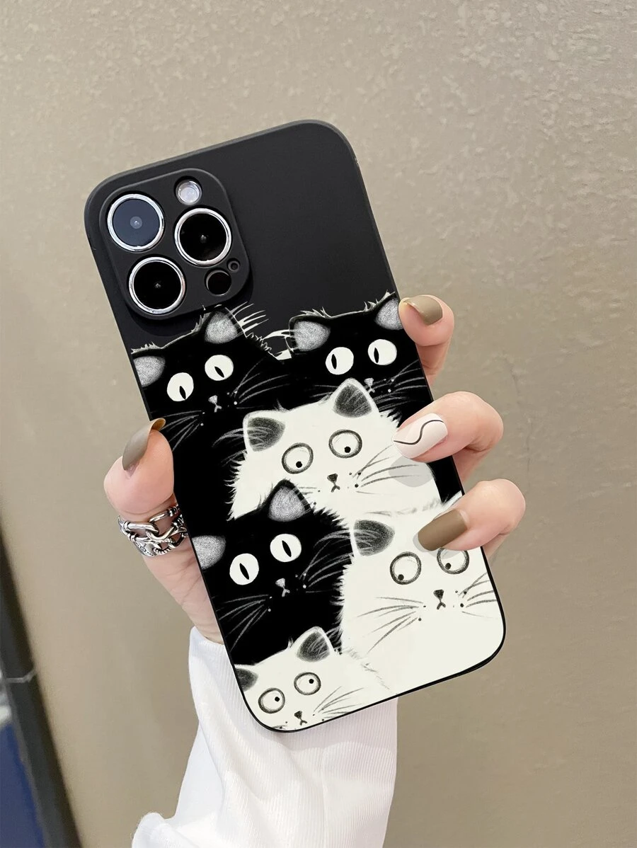 Funda para móvil con patrón de gato - Multicolor - Ver 1