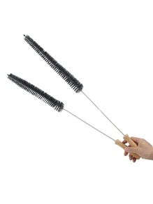 SHEIN Basic living 1 件装洗衣机清洁刷，木柄长角清洁刷，适用于家庭、厨房、浴室、家居、家居用品供应商