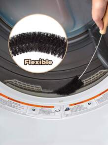 SHEIN Basic living 1 件装洗衣机清洁刷，木柄长角清洁刷，适用于家庭、厨房、浴室、家居、家居用品供应商