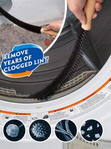 SHEIN Basic living 1 件装洗衣机清洁刷，木柄长角清洁刷，适用于家庭、厨房、浴室、家居、家居用品供应商