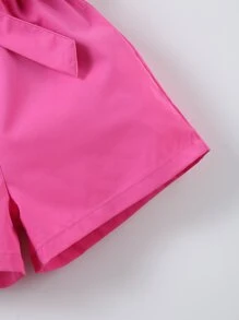 SHEIN Bộ hai mảnh Gái Xù Quần paper-bag Tim Dễ thương - Nhiều màu - Xem 7