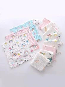 1 件装随机图案洗脸巾 开学季适用 美容院 居家 浴室