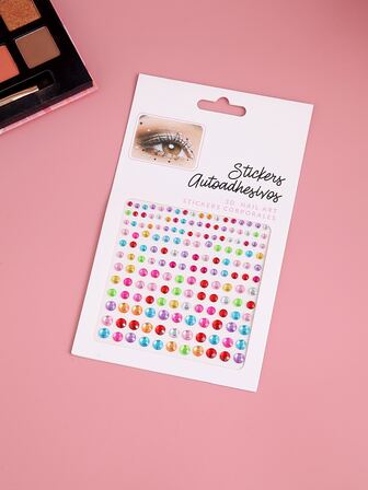 1張水鑽面部紋身貼紙