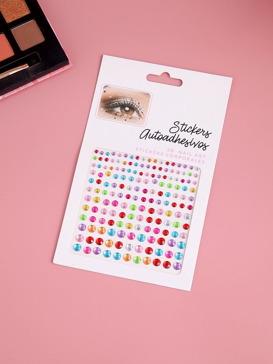 1張水鑽面部紋身貼紙 - 彩色 - 查看 1