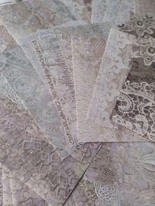 50pcs Lace Design Decorative Craft Paper - Multicolor - View 2