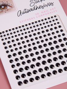 1 pieza 3D pegatinas de cuerpo negro pegatinas de pelo pegatinas de esquina de ojo pegatinas de cara pegatinas de tatuaje temporal