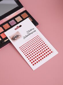 1 张多色 3D 树脂宝石贴纸，适用于 DIY 化妆和派对眼部装饰 - 紅色 - 查看 2