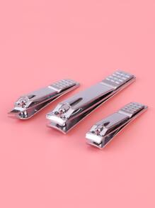 3pcs Stainless Steel Nail Clippers - Silver - View 2