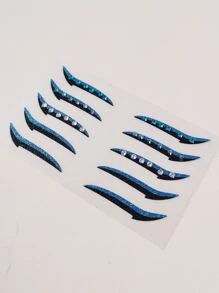 Etiqueta engomada del tatuaje, 1 hoja de decoración de diamantes de imitación en 3D Tatuajes temporales faciales para mujeres, pegatinas de tatuajes para adultos, tatuaje realista Decoración de diamantes de imitación en 3D, para mujeres y niñas,tatuajes maquina para tatuar tatuajes falsos - Multicolor - Ver 5