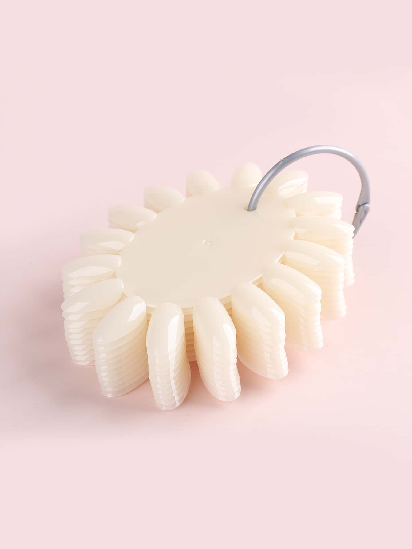 FULL BEAUTY 橢圓假指甲美甲展示卡160尖/套自然花卉設計美甲拋光展示培訓美甲工具 - 杏色 - 查看 1