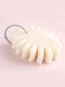 FULL BEAUTY 橢圓假指甲美甲展示卡160尖/套自然花卉設計美甲拋光展示培訓美甲工具 - 杏色 - 查看 3