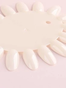 FULL BEAUTY 橢圓假指甲美甲展示卡160尖/套自然花卉設計美甲拋光展示培訓美甲工具 - 杏色 - 查看 4