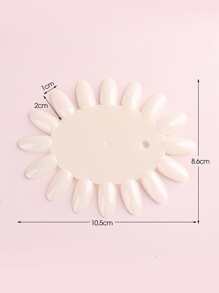 FULL BEAUTY 橢圓假指甲美甲展示卡160尖/套自然花卉設計美甲拋光展示培訓美甲工具 - 杏色 - 查看 6