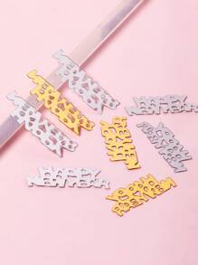 1pack Slogan Design Nail Art Decoration - Multicolor - View 3
