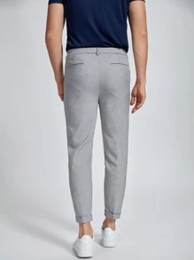 Calvornis 男士斜口袋西裝褲 - 淺灰色 - 查看 2