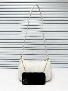 鏈條裝飾法棍包 - 白色 - 查看 6