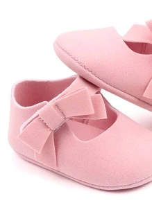 婴儿蝴蝶结装饰玛丽珍鞋 - 粉色 - 查看 4