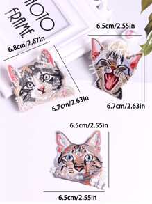 3 miếng dán thiết kế mèo Iron-on Patch - Nhiều màu - Xem 2