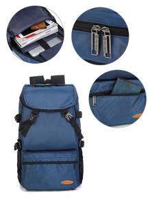 22 Inch Men Patch Chi tiết Phát hành Khóa Trang trí Ba lô Du lịch - Màu xanh lam - Xem 2