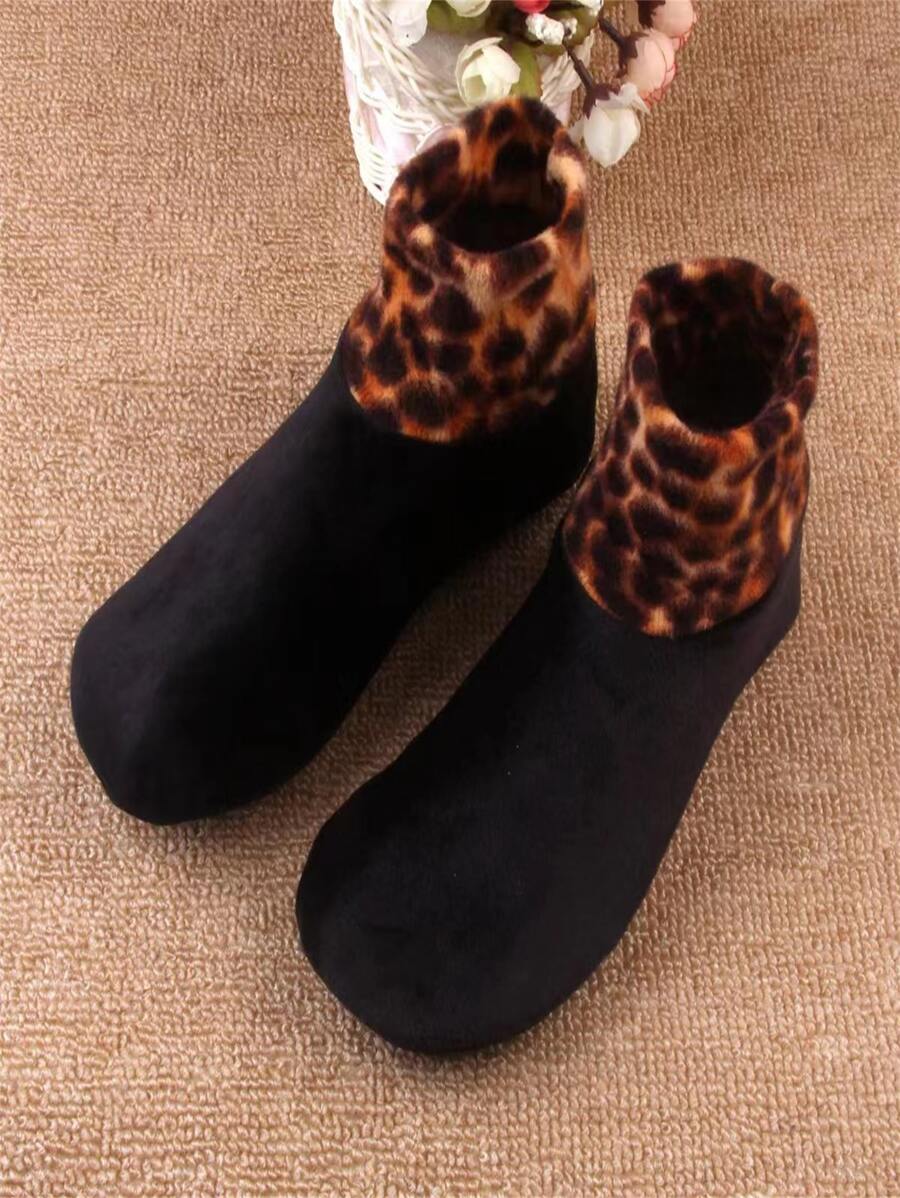 2 双厚款室内防滑保暖地板袜 - 黑色 - 查看 1