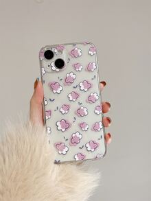 Ốp điện thoại trong suốt họa tiết hoa - Nhiều màu - Xem 2