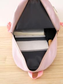 Bộ túi phụ Nữ Nơ Bướm Hoạt hình Lá thư Sọc ca rô Có thể điều chỉnh được Sẵn sàng - Hồng - Xem 5