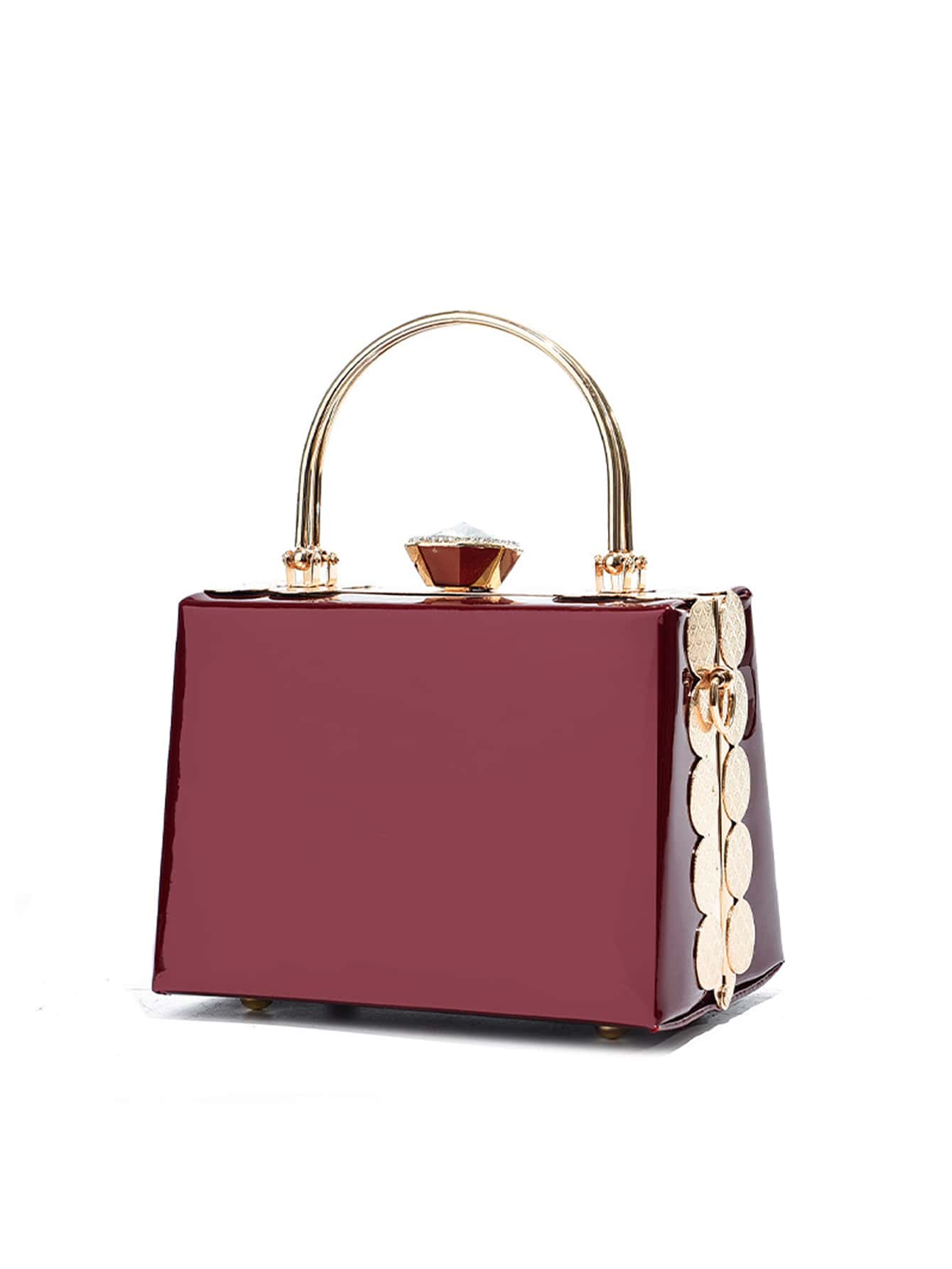 Mini Minimalist Metal Decor Box Bag, Elegant For Office & Work