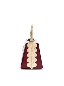 Mini Minimalist Metal Decor Box Bag, Elegant For Office & Work