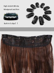 Extensión del pelo con clip natural rizado sintético