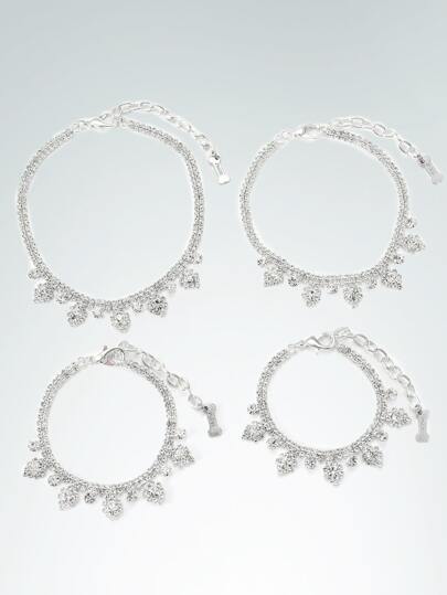 1入組水鑽裝飾寵物項鍊