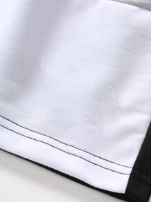 Manfinity Men Letter Graphic Colourblock Drawstring Waist Shorts - Multicolor - View 6