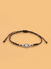 12pcs Random Eye & Rhinestone Hamsa Hand Decor Bracelet - Multicolor - View 2