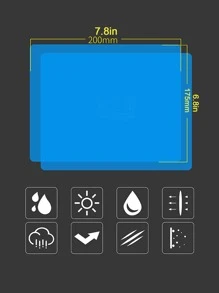 2 piezas Película impermeable de coche ventana impermeable - transparente - Ver 3