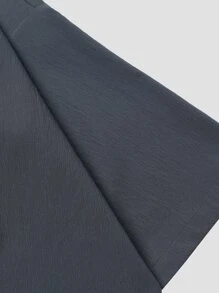 Manfinity Men's Solid Color Drop Shoulder Ultra-Loose Shirt Without T-Shirt - Dark Grey - View 5