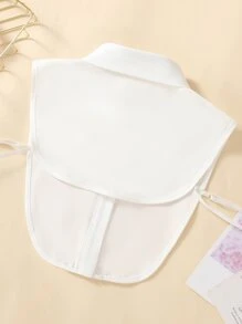 1入白色厚重手工珠飾假領子半襯衫領飾 - 白色 - 查看 3