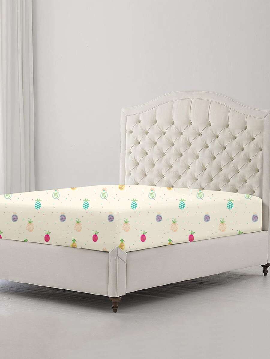 Pineapple & Polka Dot Pattern Fitted Sheet