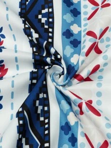 Manfinity Men Geo Print Button Up Shirt - Multicolor - View 6