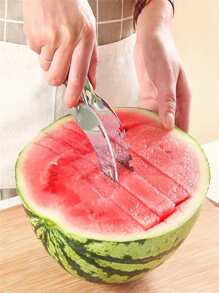 1pc Stainless Steel Watermelon Cutter - Silver - View 7