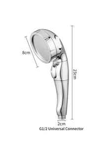 1 pieza Alcachofa de ducha ajustable - Plateado - Ver 3