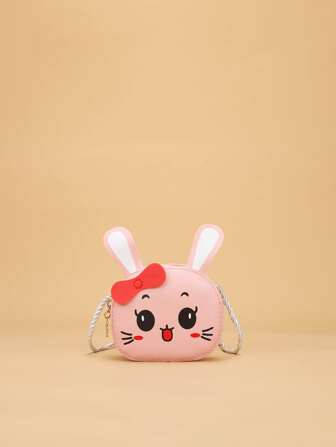 女孩蝴蝶結裝飾卡通兔子設計異形包