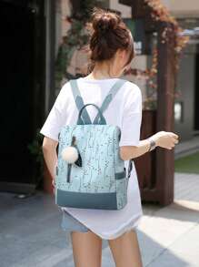 Balo đeo vai nhẹ và đơn giản để mua sắm, ví đựng tiền xu nhỏ, túi chống thấm nước bằng nylon dành cho phụ nữ. Hoàn hảo cho chuyến đi chơi và du lịch của mẹ, ba lô thời trang thường ngày dễ thương cho bé gái có trang trí tua rua, ba lô chống trộm có sức chứa lớn, phù hợp cho học sinh mới tốt nghiệp, thiếu nữ, sinh viên năm nhất và năm hai. Có mặt dây chuyền trang trí, lý tưởng cho du lịch, mua sắm, người mới, nhân viên văn phòng, họp kinh doanh. - Nhiều màu - Xem 4