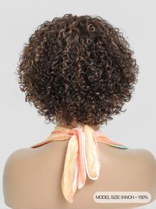 女士短卷发真人发假发，挑染3/30色真人发假发，机织假发 - S3/30 - 查看 3