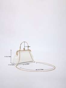 Bolsa cuadrada con cerradura - Blanco - Ver 6