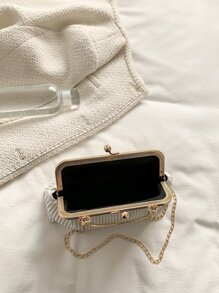 Bolsa cuadrada con cerradura - Blanco - Ver 4