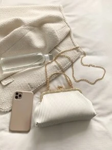 Bolsa cuadrada con cerradura - Blanco - Ver 5