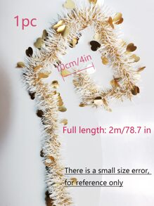 1入組心和金屬絲裝飾花環 - 彩色 - 查看 5