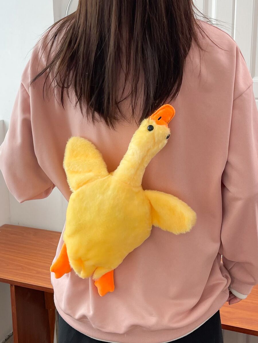 Cartoon Design Novelty Bag Medium Fluffy Cute - Yellow - View 1