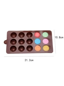 1pc Silicone Mold, Modern Flower Design Chocolate Mold For Home - Chocolate Brown - View 2