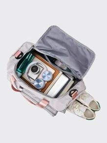 Weekend Over Night Holiday Luggage Travel Duffel Bag,Large Capacity Gym Yoga bag,Carry-on Handbag With Dry And Wet Separation,Large Capacity Casual Multifunctional Portable Shoulder Bag With Shoes Compartment For Business,Vacation,Outdoor,Skiing,Exercise Fitting - Grey - View 8